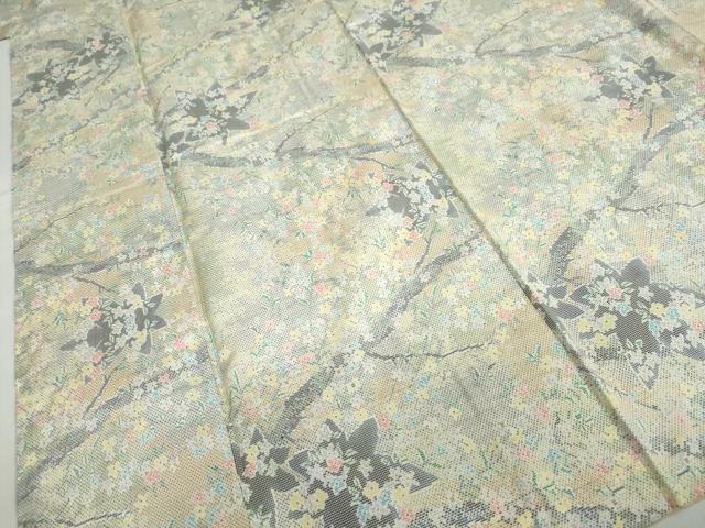 平和屋着物●本場大島紬　7マルキ　枝葉草花文　正絹　逸品　DABC2702ud 平和屋着物○本場大島紬 7マルキ 枝葉草花文 正絹 逸品 DABC2702udの