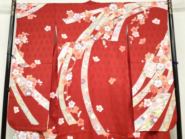 平和屋着物●豪華振袖　駒刺繍　熨斗草花文　金彩　正絹　逸品　DABC2738ud_2