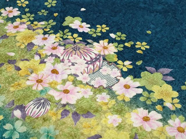 平和屋着物●豪華振袖　駒刺繍　手毬草花文　暈し染め　金彩　正絹　逸品　DABC2741ud_5