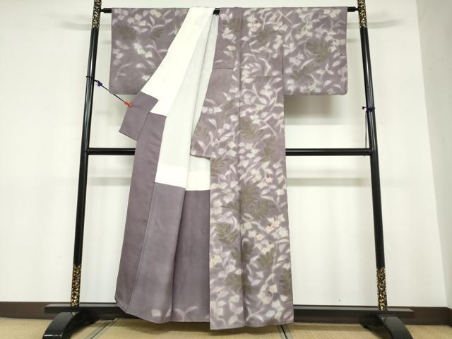 平和屋着物●訪問着　南天文　暈し染め　正絹　逸品　DABC2750ud_1
