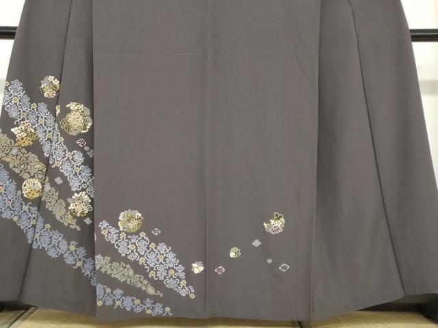 平和屋着物●訪問着　竹屋町刺繍　洋花文　金彩　正絹　逸品　DABC2788ud_3