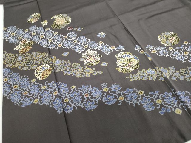 平和屋着物●訪問着　竹屋町刺繍　洋花文　金彩　正絹　逸品　DABC2788ud_4