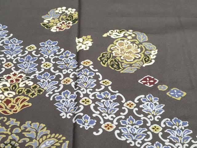 平和屋着物●訪問着　竹屋町刺繍　洋花文　金彩　正絹　逸品　DABC2788ud_5