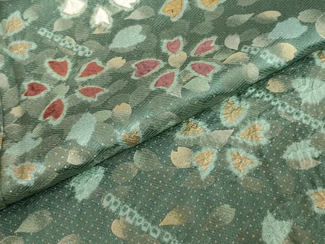 平和屋着物●訪問着　駒刺繍　絞り　舞桜文　金彩　正絹　逸品　DABC2789ud_6