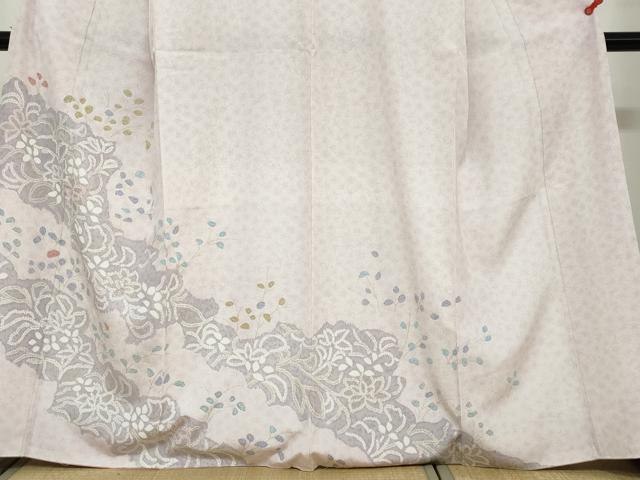 平和屋着物●訪問着　道長草花文　金彩　さんび謹製　洗える着物　未使用　DABC2808ud_3