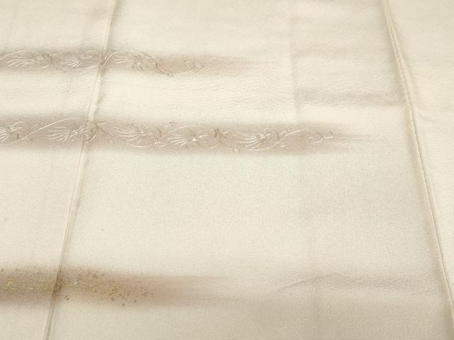 平和屋着物●銀座きしや　訪問着　横段更紗花唐草文　暈し染め　金銀彩　刺繍　正絹　逸品　DABC2896ud_4
