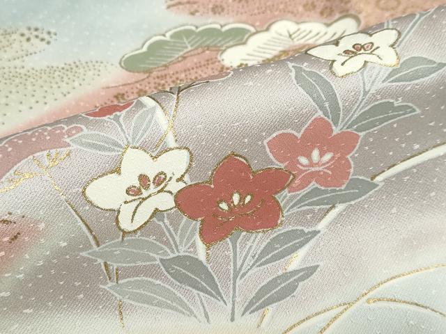 平和屋着物●創業460年・千總　訪問着　駒刺繍　流水草花籬文　金彩　正絹　逸品　未使用　DABC2992ud_7