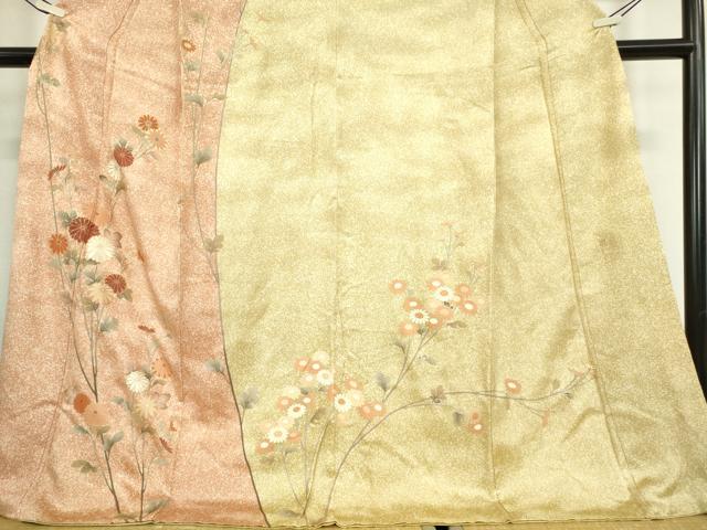 平和屋着物●訪問着　作家物　刺繍　枝花文　金彩　正絹　逸品　DABC3073az 平和屋着物○訪問着 作家物 刺繍 枝花文 金彩 正絹 逸品 DABC3073azの