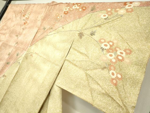 平和屋着物●訪問着　作家物　刺繍　枝花文　金彩　正絹　逸品　DABC3073az 平和屋着物○訪問着 作家物 刺繍 枝花文 金彩 正絹 逸品 DABC3073azの