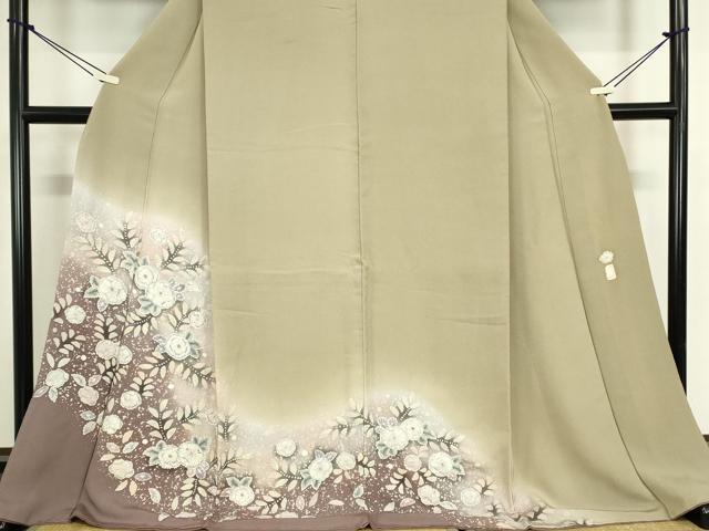平和屋着物●訪問着　作家物　絞り　辻が花　暈し染め　ロング丈　正絹　逸品　DABC3197az_3