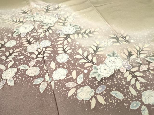 平和屋着物●訪問着　作家物　絞り　辻が花　暈し染め　ロング丈　正絹　逸品　DABC3197az 平和屋着物○訪問着 作家物 絞り 辻が花 暈し染め ロング丈 正絹 逸品