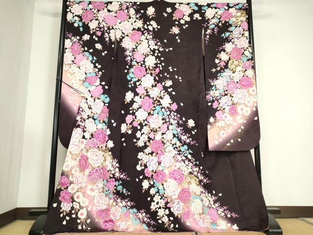 平和屋着物○豪華振袖 刺繍 ラインストーン 花尽くし 金彩 正絹 逸品 