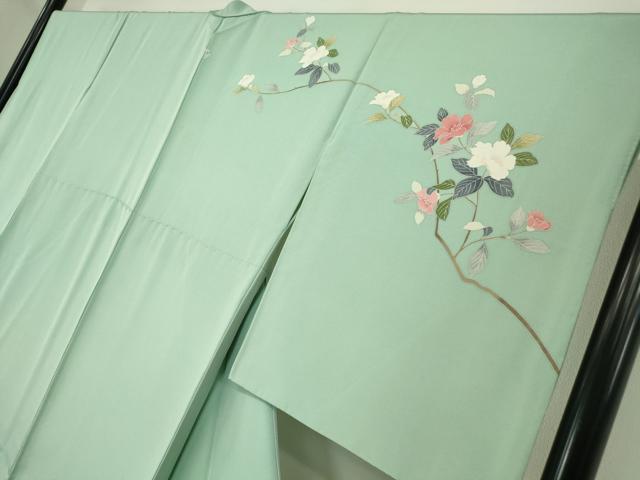 平和屋着物●訪問着　友禅　枝花文　暈し染め　正絹　逸品　DABC3426az_2