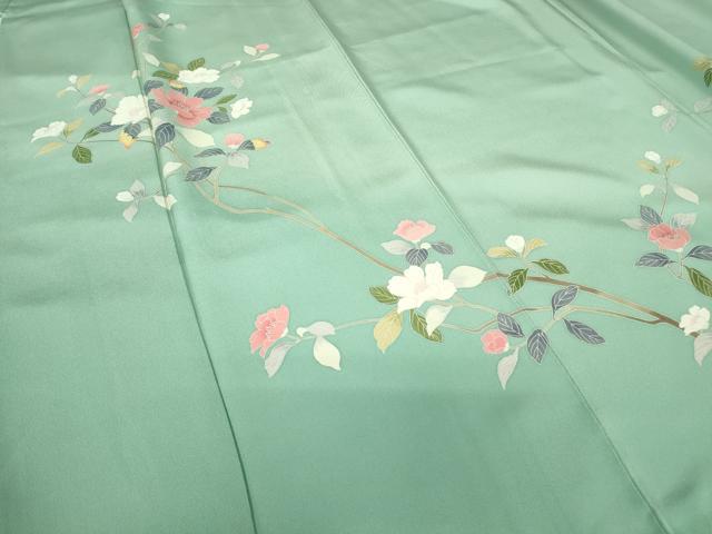 平和屋着物●訪問着　友禅　枝花文　暈し染め　正絹　逸品　DABC3426az_4