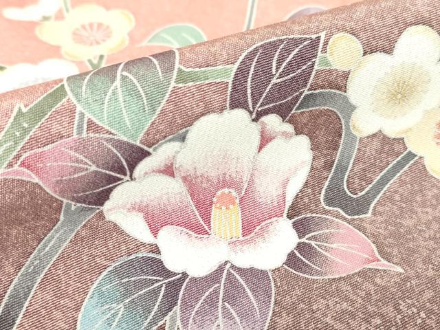 平和屋着物●訪問着　友禅　枝花文　暈し染め　正絹　逸品　DABC3639az_6