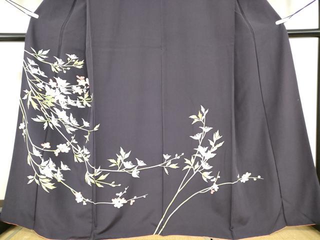 平和屋着物●訪問着　友禅　枝花文　正絹　逸品　DABC3643az_3