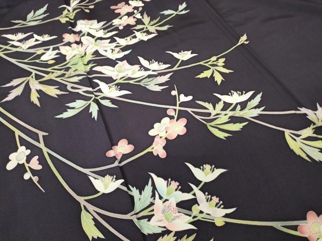 平和屋着物●訪問着　友禅　枝花文　正絹　逸品　DABC3643az_4