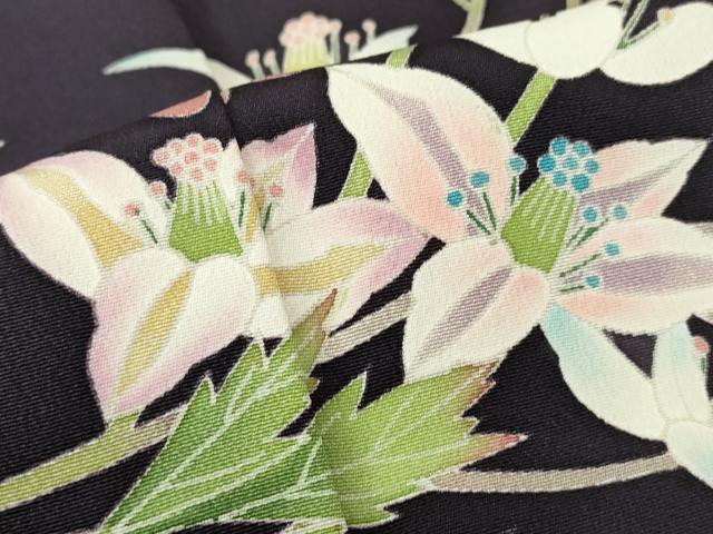 平和屋着物●訪問着　友禅　枝花文　正絹　逸品　DABC3643az_6