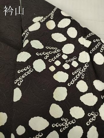 平和屋着物●訪問着　作家物　枝花文　黒地　正絹　逸品　DABC3673az_9