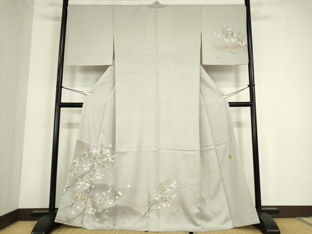 平和屋着物●和紙染染色作家・植村彩弘　訪問着　枝梅文　暈し染め　金彩　やまと誂製　正絹　逸品　DABC3777az 29,575円