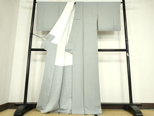 平和屋着物●本草木染作家　瑞寶　色無地　紋意匠　秘色色　三越扱い　正絹　逸品　DABC3791az_2