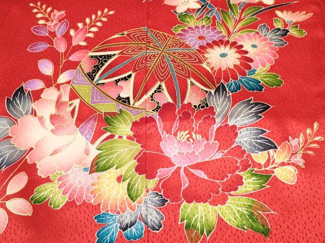 平和屋着物[]七五三　女の子　３歳　祝着　三つ身　駒刺繍　鴛鴦鞠花文　金彩　逸品　DABC5005ma
