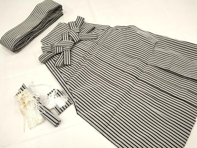 平和屋着物[]男の子　子供　行灯袴・帯・小物セット　間道　DABC5082ma 6,825円