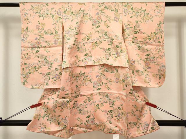 平和屋着物[]七五三　女の子　３歳　祝着　三つ身　長襦袢(無双仕立て・半衿刺繍)・被布セット　洋花文　逸品　DABC5158ma_1