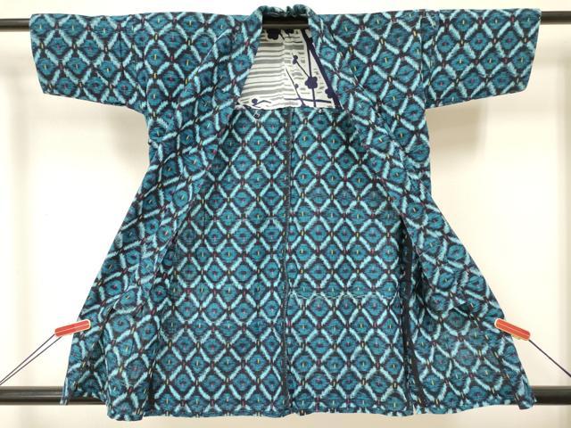 平和屋着物[]久留米絣 単衣 女の子 子供 3歳 絣文様 綿 逸品