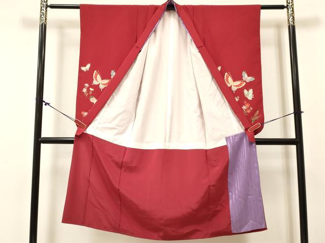 平和屋着物[]七五三　女の子　７歳　祝着　四つ身　花蝶文　金彩　DABC5290ma_1