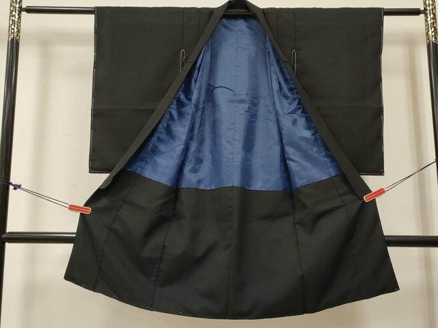 平和屋着物[]七五三　男の子　祝着・羽織・行灯袴・雪駄・小物セット　黒地　洗える着物　DABC5301ma_2