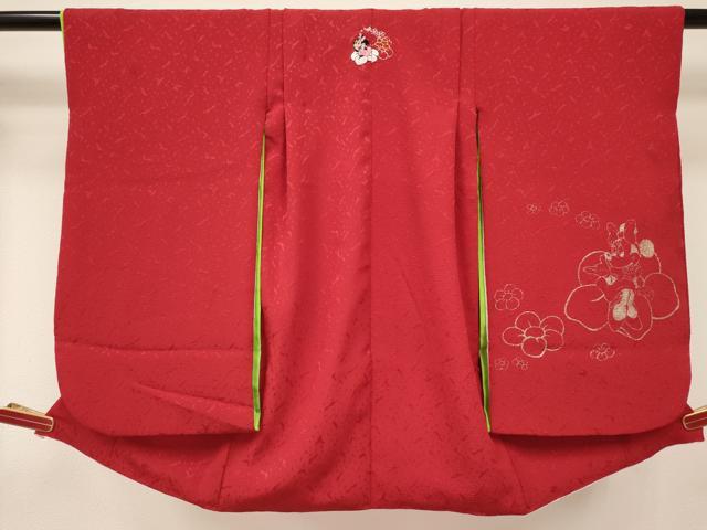 平和屋着物[]卒園式　女の子　子供　長襦袢(単衣・半衿刺繍)・行灯袴・巾着・髪飾りセット　キャラクター　金銀彩　箱付き　DABC5468ma_1