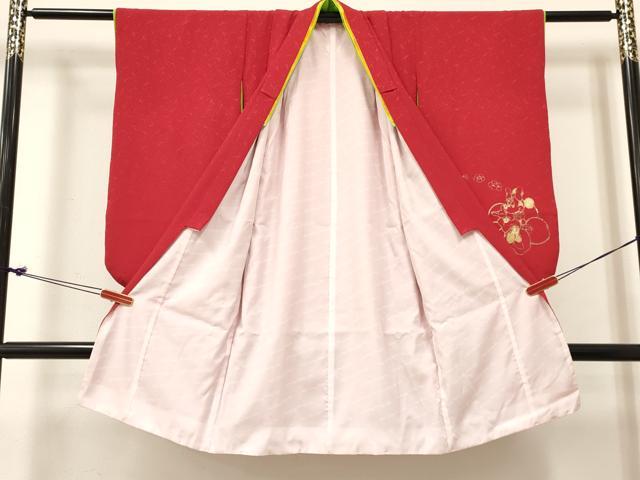 平和屋着物[]卒園式　女の子　子供　長襦袢(単衣・半衿刺繍)・行灯袴・巾着・髪飾りセット　キャラクター　金銀彩　箱付き　DABC5469ma_2