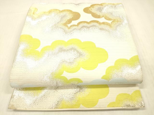 平和屋着物＊夏物　六通柄袋帯　雲文　金銀糸　DABC8017cm