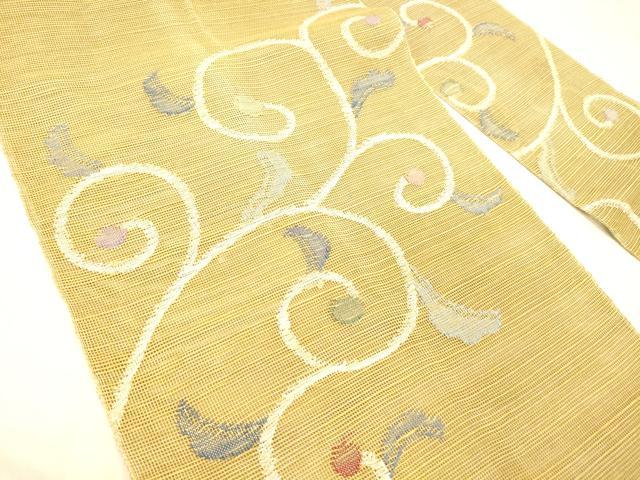 平和屋着物＊夏物　1854年創業　帯屋捨松　八寸名古屋帯　唐草文　正絹　逸品　DABC8190cm_1