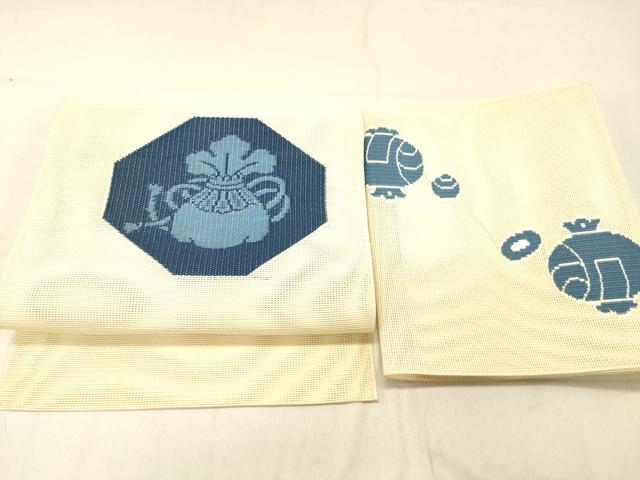 平和屋着物＊夏物　つけ帯　巾着　正絹　逸品　DABC8218cm