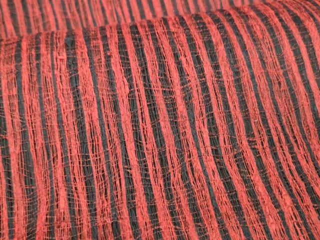 平和屋着物▽全通柄袋帯　スリーシーズン　春夏秋　櫛織　間道　正絹　逸品　DABC8321cm_3