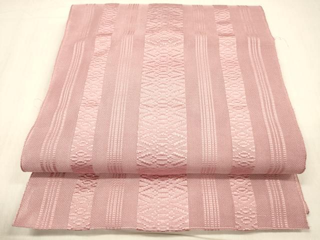 平和屋着物＊夏物　博多織　八寸名古屋帯　献上　紅梅色　DABC8401cm 平和屋着物＊夏物 博多織 八寸名古屋帯 献上 紅梅色 DABC8401cmの通販