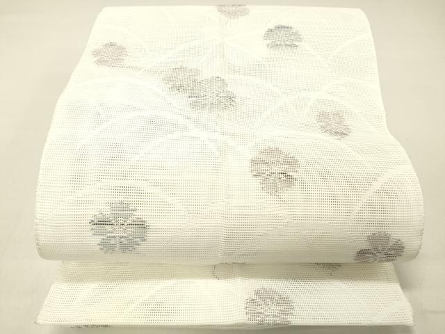 平和屋着物＊夏物　八寸名古屋帯　舞花文　DABC8534cm