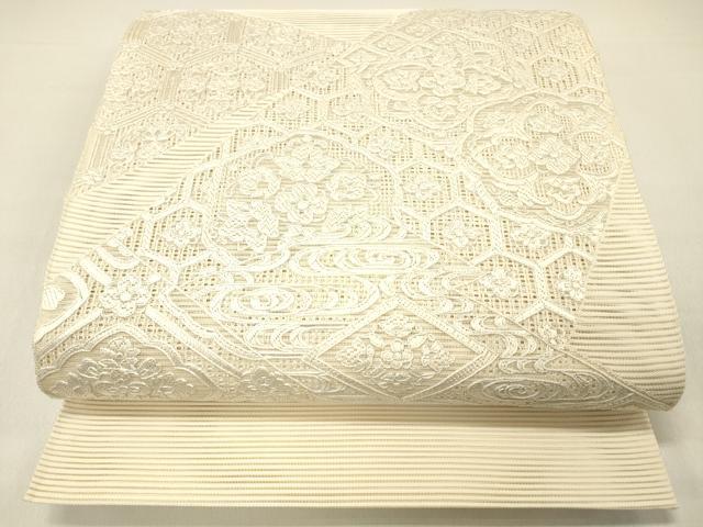 平和屋着物●六通柄袋帯　唐織　動物花文　金糸　正絹　逸品　CABD0641hy 平和屋着物○六通柄袋帯 唐織 動物花文 金糸 正絹 逸品 CABD0641hyの