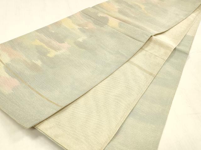 平和屋着物＊夏物　六通柄袋帯　霞文　銀糸　正絹　逸品　DABC8698cm 平和屋着物＊夏物 六通柄袋帯 霞文 銀糸 正絹 逸品 DABC8698cmの通販は