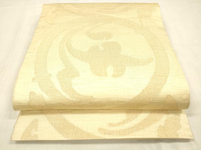 平和屋着物＊夏物　六通柄袋帯　唐草文　金糸　正絹　逸品　DABC8964cm