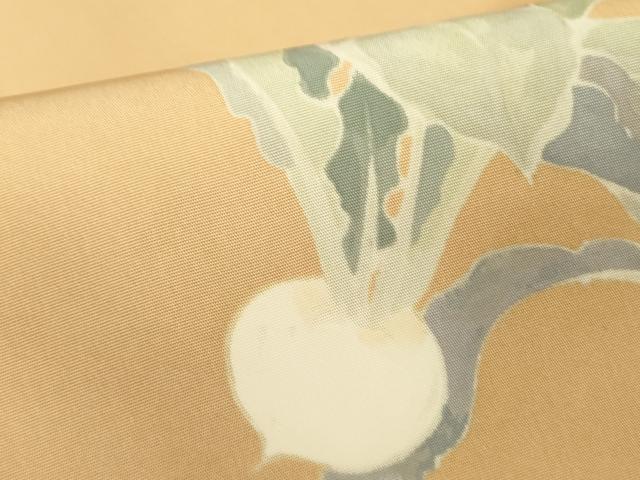 平和屋着物●塩瀬　九寸名古屋帯　作家物　成り物　かぶ　正絹　逸品　DABD0012op 平和屋着物○塩瀬 九寸名古屋帯 作家物 成り物 かぶ 正絹 逸品
