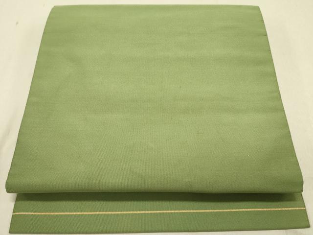 平和屋着物●爪掻き本綴れ　つけ帯　松葉色　正絹　逸品　DABD0039op 平和屋着物○爪掻き本綴れ つけ帯 松葉色 正絹 逸品 DABD0039op 【公式