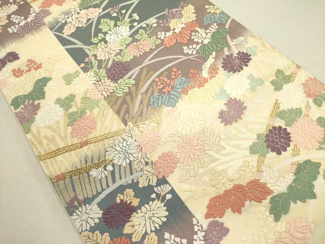 ​【美品】正絹 六通柄 袋帯 唐織 鳳凰花絵皿文 金糸 逸品 訪問着 留袖 平和屋着物◎六通柄袋帯 立波鳳凰花文 金糸 正絹 逸品 DAAZ9326qp