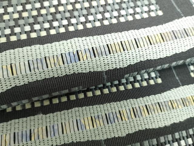 平和屋着物○両面 六通柄袋帯 唐織 横段文 正絹 逸品 DABD1006psの通販