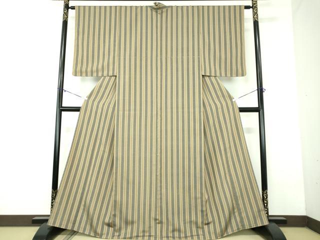 平和屋着物●上質なお召　間道　正絹　逸品　未使用　DABD1016ps 平和屋着物○上質なお召 間道 正絹 逸品 未使用 DABD1016psの通販はau