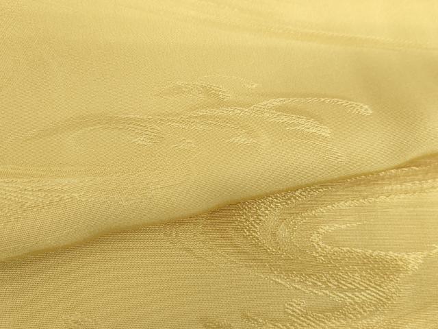 平和屋着物●上質な色無地　立波地紋　飴色　正絹　逸品　DABD1021ps