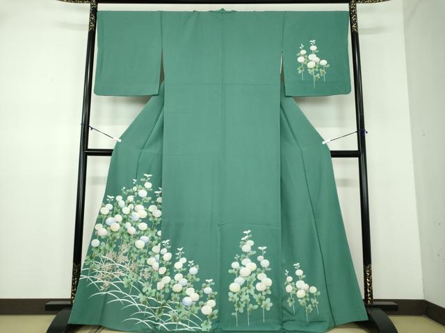 平和屋着物●訪問着　菊文　金彩　正絹　逸品　DABD1036ps