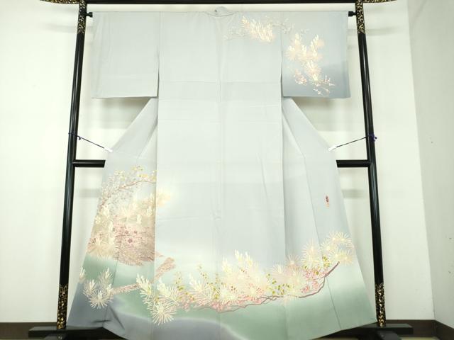平和屋着物●本場加賀友禅作家　杉浦伸　訪問着　天の橋立　暈し染め　正絹　逸品　DABD1266ps 平和屋着物○本場加賀友禅作家 杉浦伸 訪問着 天の橋立 暈